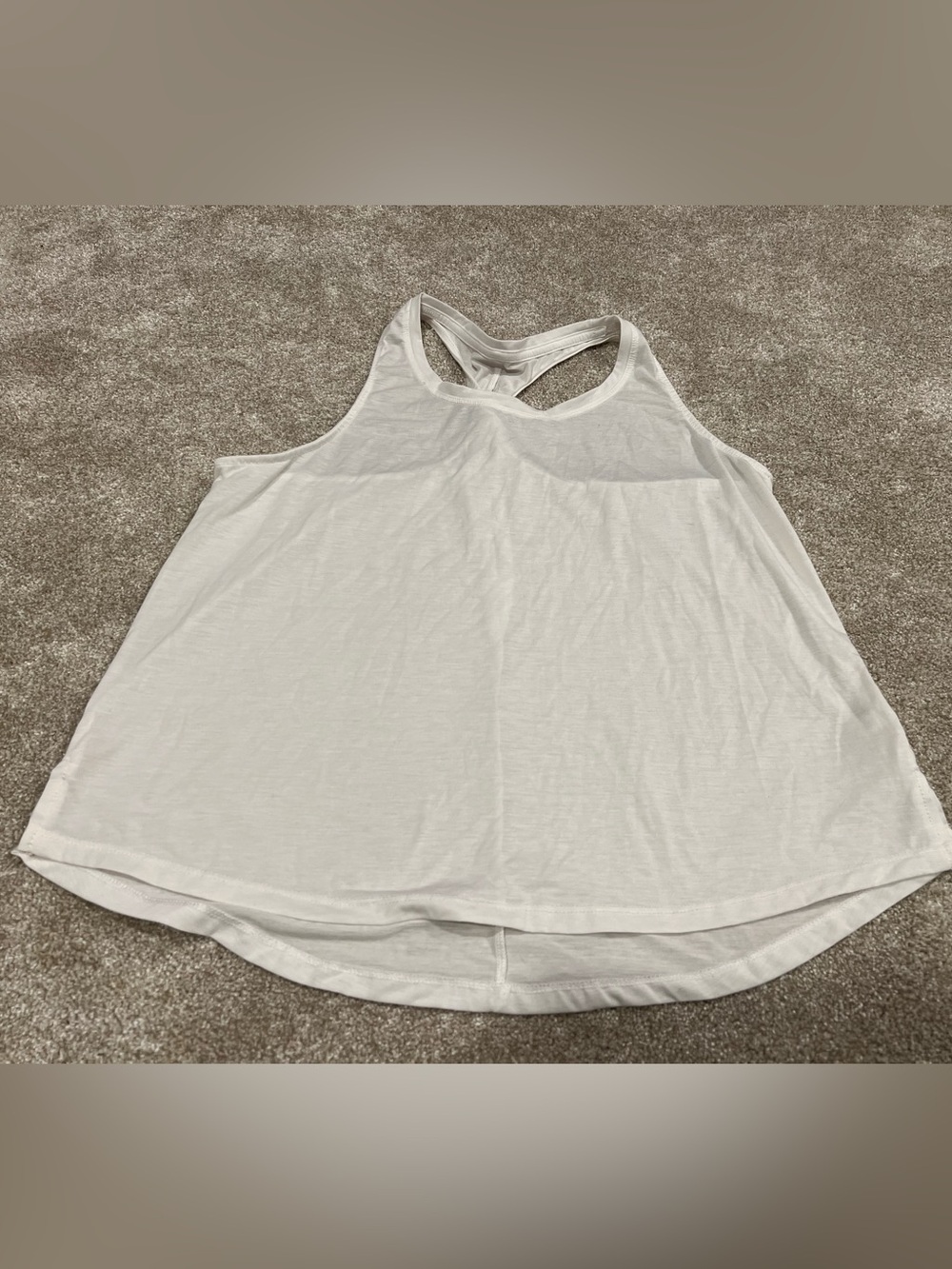 all in motion White Racerback Flow Tank